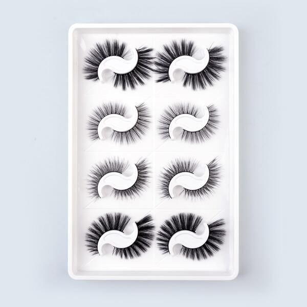 

4pairs Mix Type Volumized Eyelashes, Black