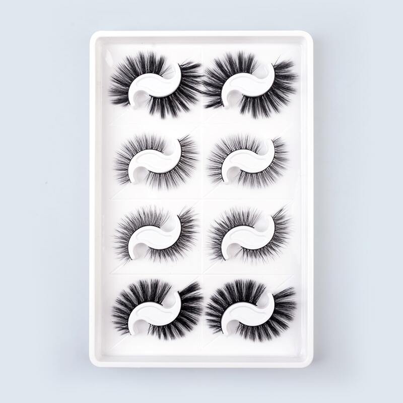 

4pairs Mix Type Volumized Eyelashes, Black