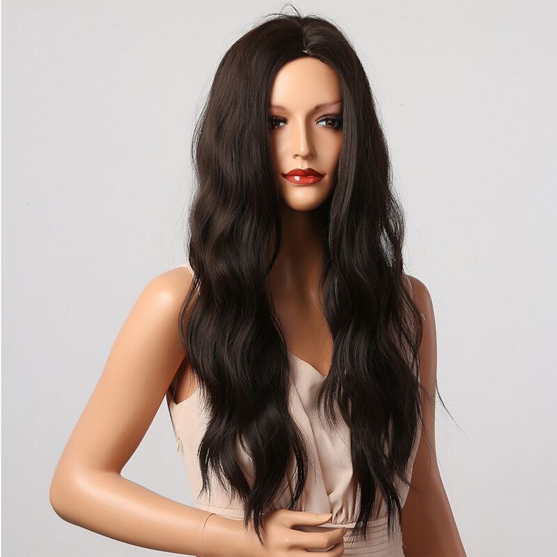

Natural Long Curly Wig, Brown