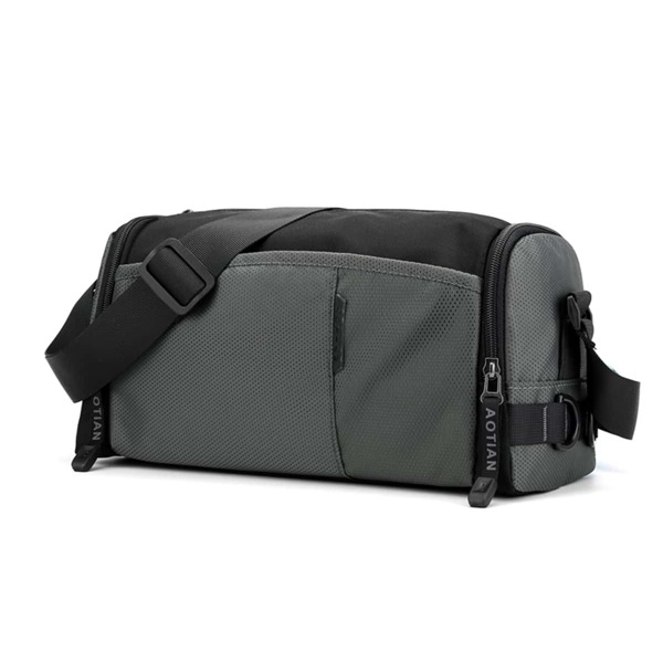 

Men Two Tone Large Capacity Crossbody Bag, Grey