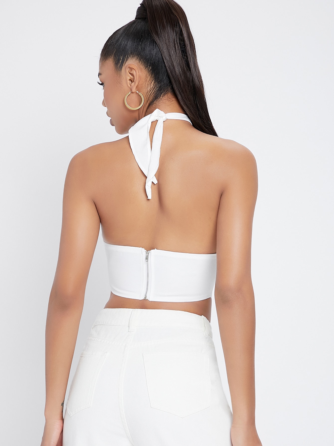 CUPSHE Dames Eendelig Badpak met Geribbelde Kant en Lace-Up Strandzwemkleding met Buikversteviging, Zwemkostuum, XS