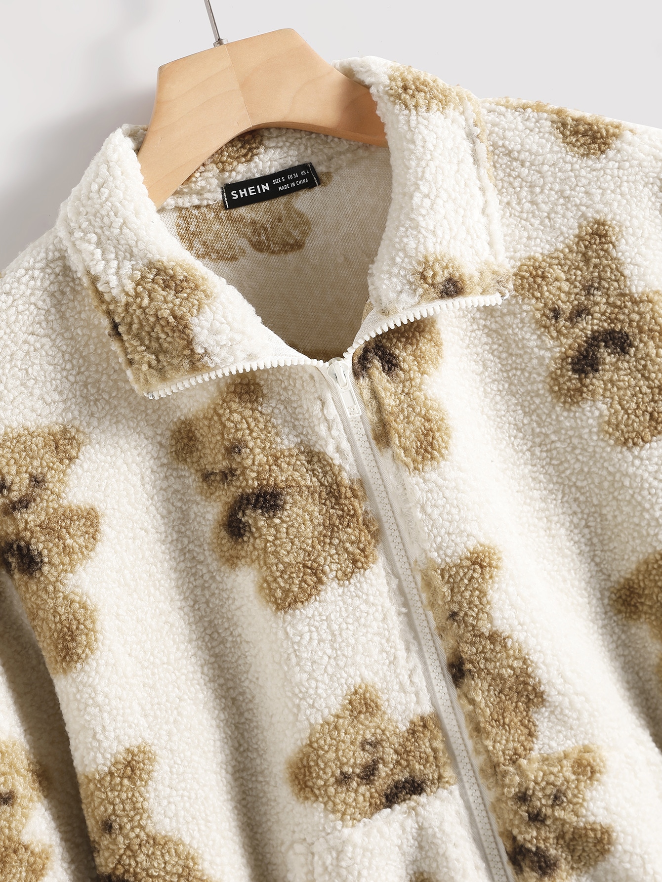 teddy bear zip jacket
