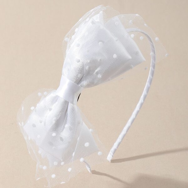 

Toddler Girls Bow Decor Headband, White