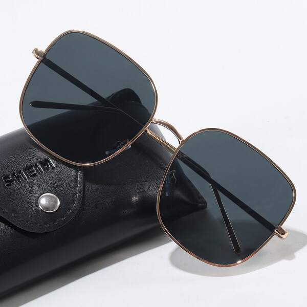 

Men Metal Frame Sunglasses, Black
