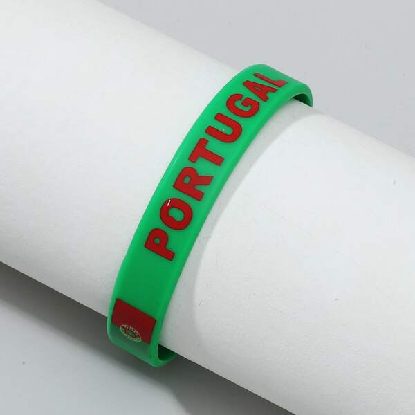 

Men Letter Graphic Bracelet, Green