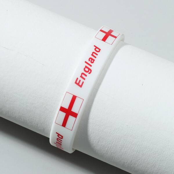 

Men Letter Graphic Bracelet, White
