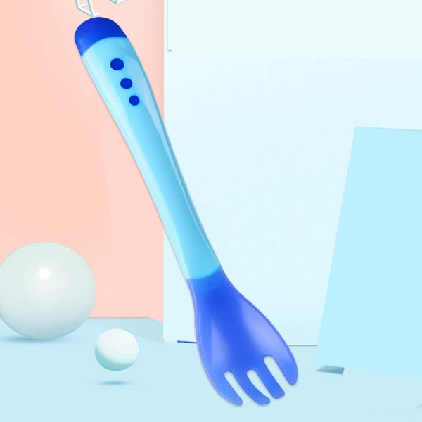 

1pc Color Block Fork, Blue