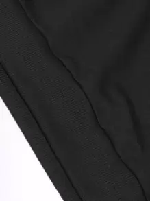 Manfinity Homme Men Colourblock Raglan Sleeve Patched Sweatshirt - Black - View 3