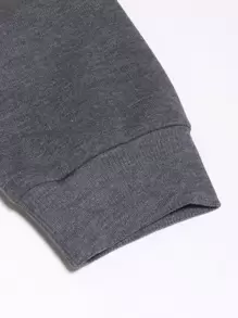 Manfinity Homme Men Colourblock Raglan Sleeve Patched Sweatshirt - Black - View 4