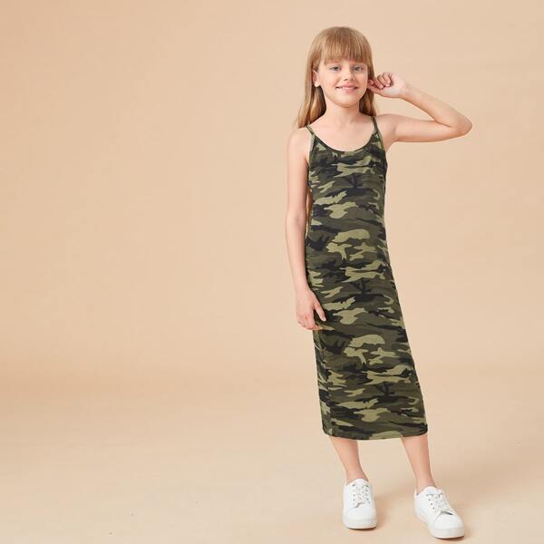 

Girls Camo Slip Dress, Multicolor