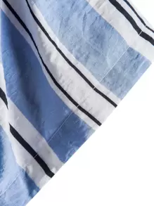 Manfinity Homme Camisa A Rayas Para Hombres Con Botones De Ajuste Holgado