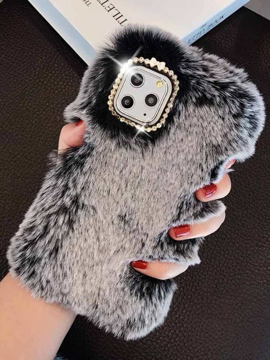 Ốp trang trí bằng kim cương giả tương thích với iPhone Tương thích với iPhone 11,IPhone 13,IPhone 14 Pro Max - Xám - Xem 1