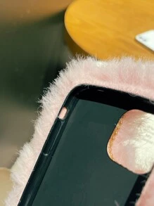 Đồ trang trí Rhinestone lông tơ Ốp tương thích với iPhone Tương thích với iPhone 11 , iPhone 13 , iPhone 14 - Hồng - Xem 3