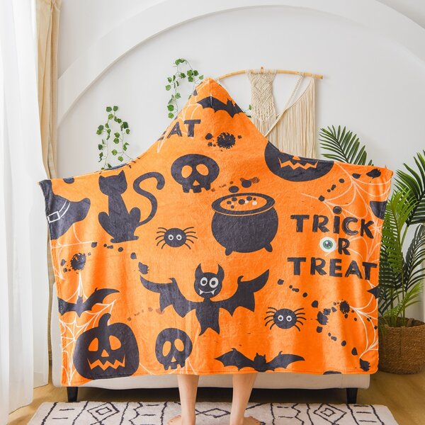 

Halloween Pattern Flannel Blanket, Multicolor