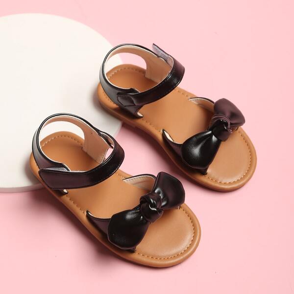 

Toddler Girls Bow Decor Strappy Sandals, Black