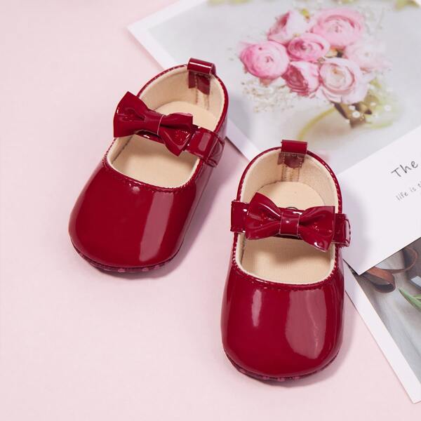 

Baby Bow Decor Flats, Red