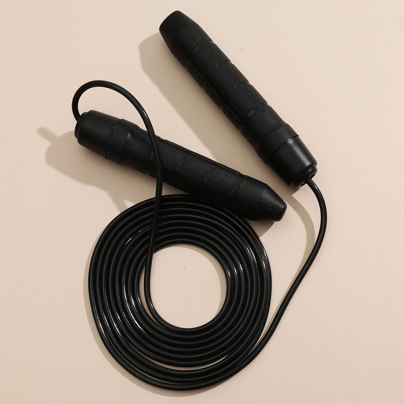 

1pc Solid Sports Skipping Rope, Black
