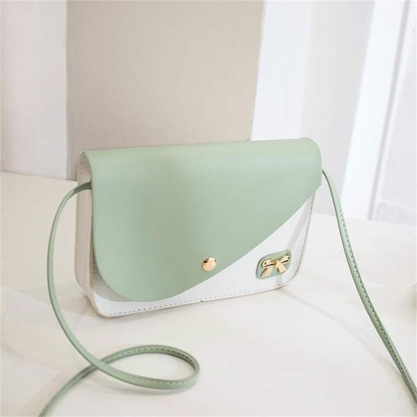 

Two Tone Flap Crossbody Bag, Green