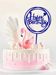 6 cái Ngẫu nhiên Ánh sáng Màu hồng Trang trí bánh , Bánh Đồ trang trí , Bánh , Tiệc sinh nhật Trang trí bánh , Vui vẻ Sinh nhật Trang trí bánh - Màu xanh lam - Xem 4