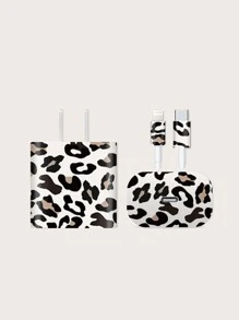 1sheet Leopard Sticker tương thích với đầu sạc - Nhiều màu - Xem 1