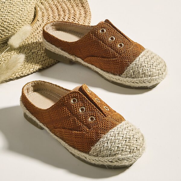 

Toddler Girls Knit Slip On Espadrilles, Brown