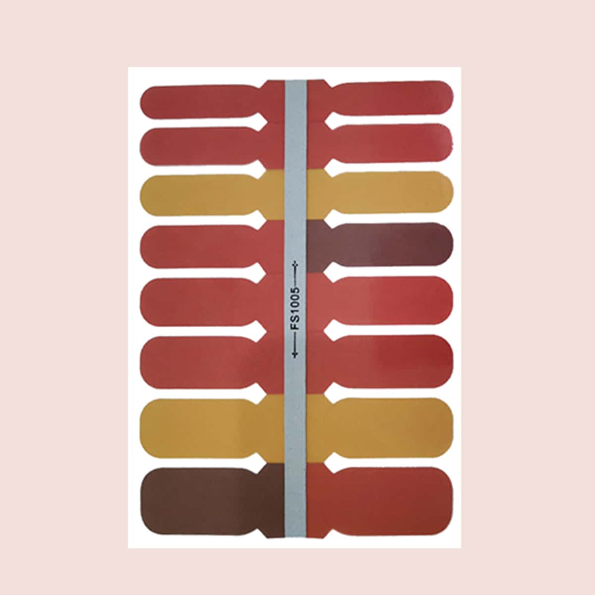 

1sheet Plain Nail Sticker, Multicolor