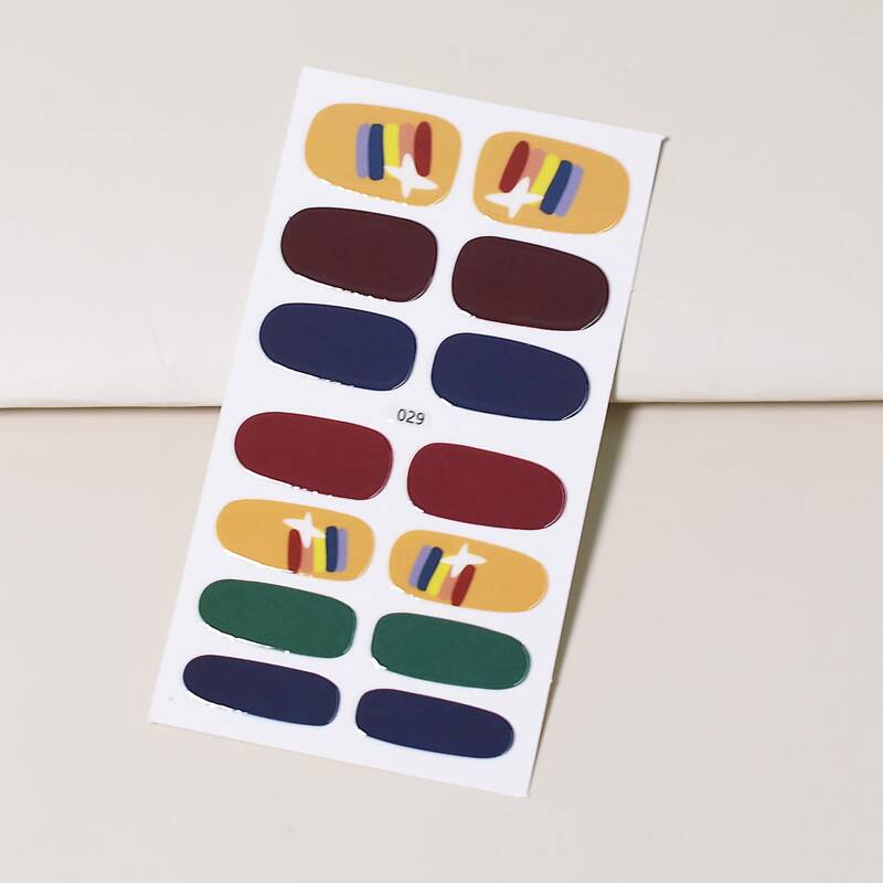 

1sheet Star Pattern Nail Art Sticker, Navy blue