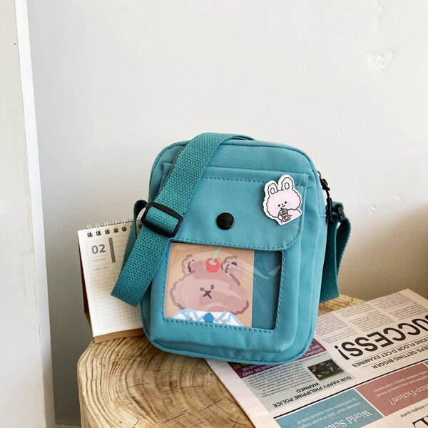 

Kids Cartoon Graphic Crossbody Bag, Blue