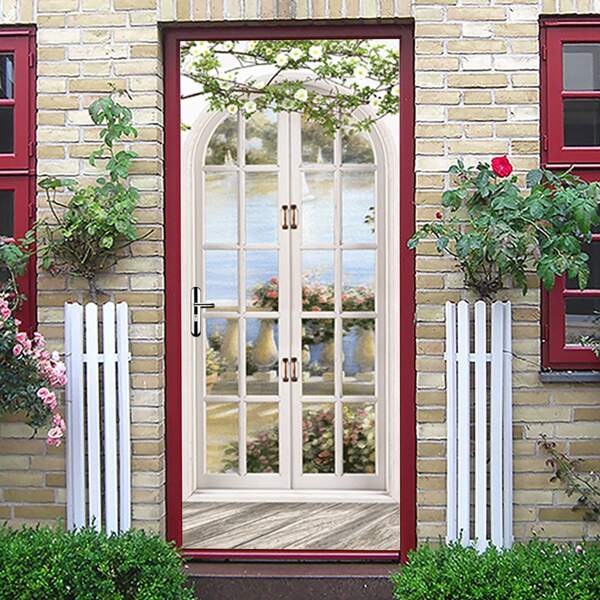 

Window Pattern Door Sticker, Multicolor