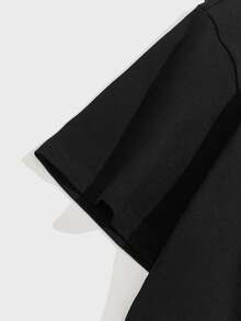 Manfinity Hombres Camiseta con diseño de diamante de imitación - Negro - Ver 3