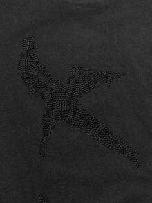 Manfinity Hombres Camiseta con diseño de diamante de imitación - Negro - Ver 4