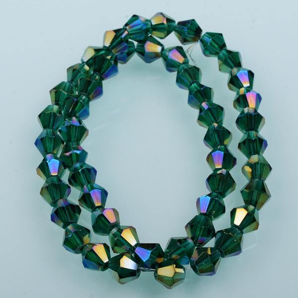 

50pcs Crystal Bead DIY Jewelry Accessory, Dark green