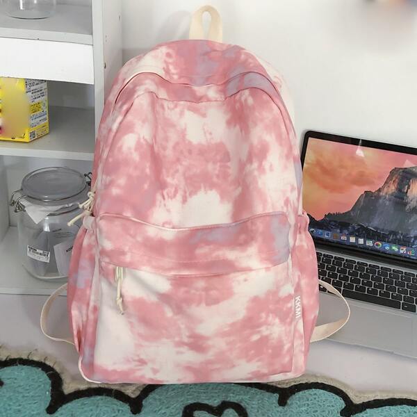 

Girls Tie Dye Pattern Backpack, Pink