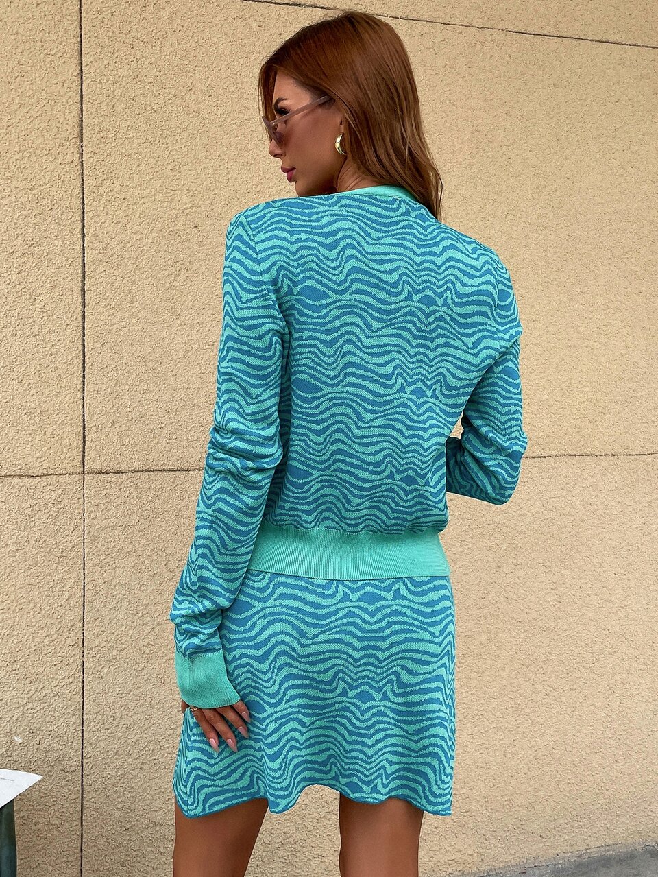 1pc Zebra Striped Cardigan