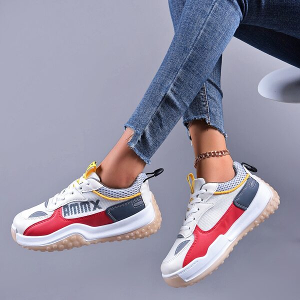 

Colorblock Letter Graphic Chunky Sneakers, Multicolor
