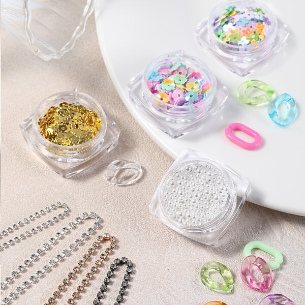 

7packs Mix Shape Nail Art Decoration, Multicolor