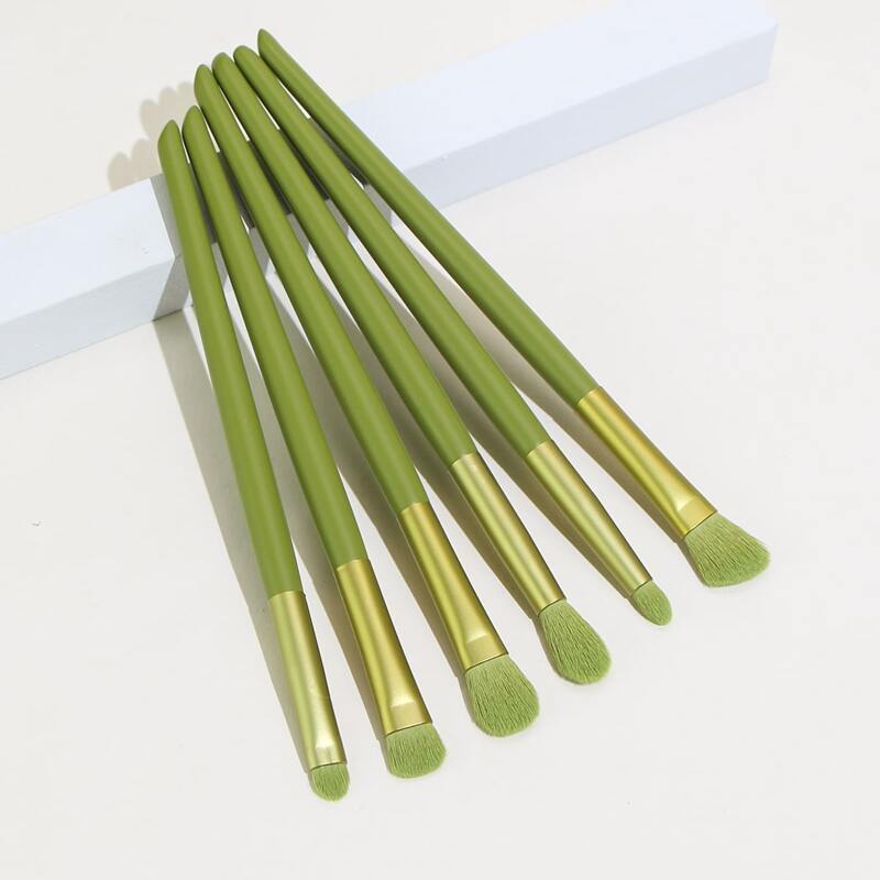 

6pcs Eyeshadow Brush Set, Dark green