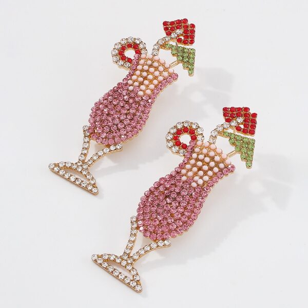 

Rhinestone Drink Decor Earrings, Multicolor