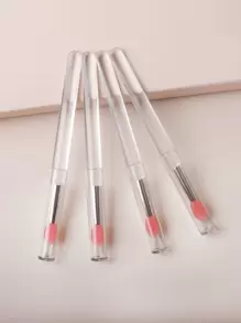Silicone lip brush, 4 pieces can be reused to use lip mask appliance, silicone lip brush can retract lip
Color Ointment Application of Eye Shadow Lip Brush Apply, Watermelon Red - Clear - View 1