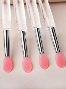 Silicone lip brush, 4 pieces can be reused to use lip mask appliance, silicone lip brush can retract lip
Color Ointment Application of Eye Shadow Lip Brush Apply, Watermelon Red - Clear - View 2