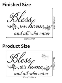 Slogan Graphic Wall Sticker, Black PVC Waterproof Self Adhesive Wall Art Decal For Home Decor, Stickers, Wall Decal, Vinyl Decal For Home Decorations, Spring Decoration Items Refresh Your Home, Rama Decoration Stickers Gifts Birthday Graduation