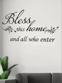 Slogan Graphic Wall Sticker, Black PVC Waterproof Self Adhesive Wall Art Decal For Home Decor, Stickers, Wall Decal, Vinyl Decal For Home Decorations, Spring Decoration Items Refresh Your Home, Rama Decoration Stickers Gifts Birthday Graduation