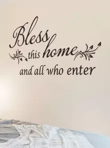 Slogan Graphic Wall Sticker, Black PVC Waterproof Self Adhesive Wall Art Decal For Home Decor, Stickers, Wall Decal, Vinyl Decal For Home Decorations, Spring Decoration Items Refresh Your Home, Rama Decoration Stickers Gifts Birthday Graduation