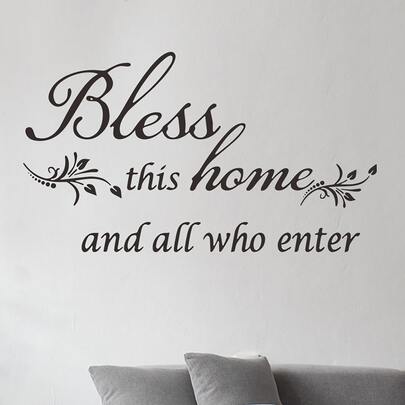 Slogan Graphic Wall Sticker, Black PVC Waterproof Self Adhesive Wall Art Decal For Home Decor, Stickers, Wall Decal, Vinyl Decal For Home Decorations, Spring Decoration Items Refresh Your Home, Rama Decoration Stickers Gifts Birthday Graduation