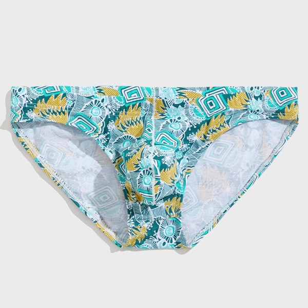 

Men All Over Print Brief, Cadet blue