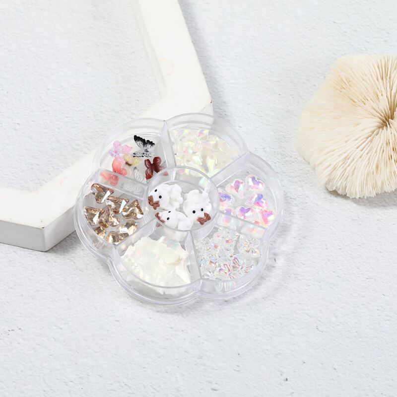 

1box Mix Shape Nail Art Decoration, Multicolor