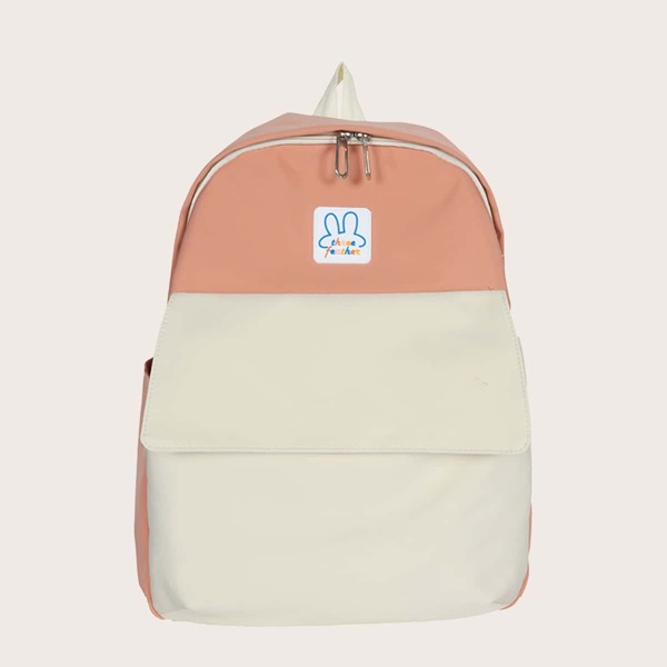 

Two Tone Functional Backpack, Pink