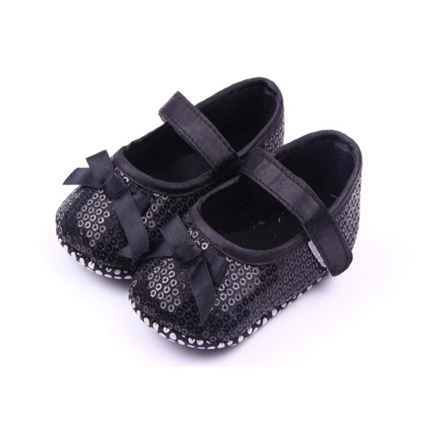 

Girls Sequin Decor Mary Jane Flats, Black