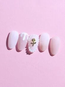 10Pcs Rose Shaped Nail Art Decoration Diy Nail Charms Nail Gems Nail Supplies Nails - Gold - View 4