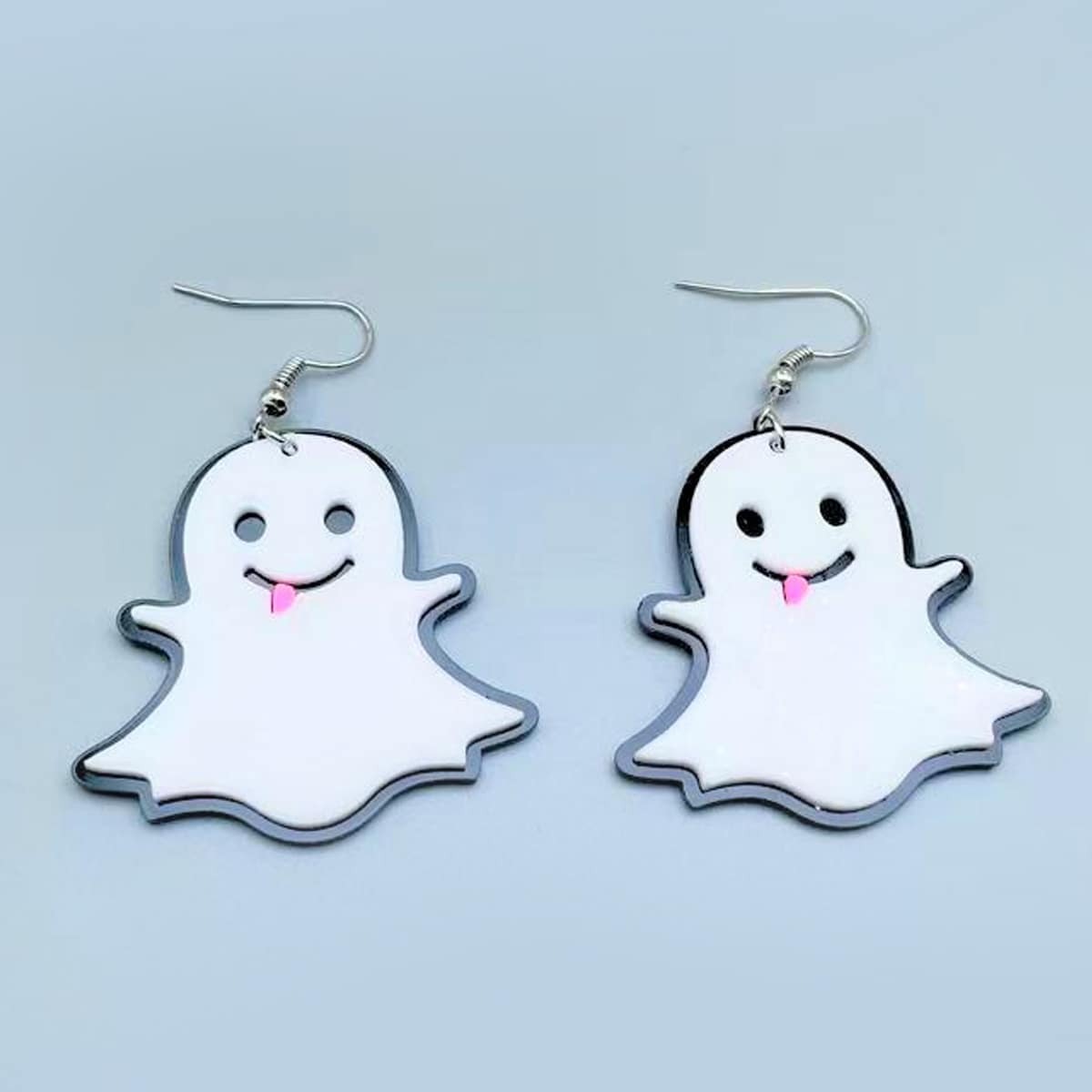 

Ghost Charm Earrings, White